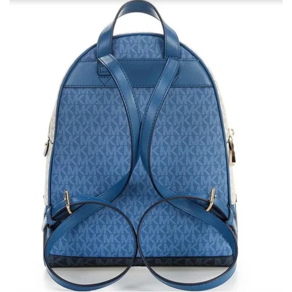 Michael Kors Rhea Zip Medium Backpack, Dark Chambray Multi - Picture 3 of 9